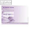 officio Terminzettel LILA ROSE, 1 Termin, 100 x 70 mm, 10 Blöcke á 50 Blatt