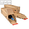 Flaschen-Versandkarton 1 Flasche, 115 x 115 x 362 mm, selbstkleb., Aufrei?faden