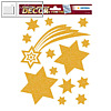 Herma Weihnachts-Fensterbild STERNE, ablösbare Folie, gold, 70 Sticker, 15109