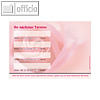 officio Terminzettel ROTE ROSE, 4 Termine, 100 x 70 mm, 10 Bl?cke ? 50 Blatt