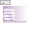 officio Terminzettel LILA ROSE, 4 Termine, 100 x 70 mm, 10 Bl?cke ? 50 Blatt
