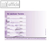 officio Terminzettel LILA ROSE, 6 Termine, 100 x 70 mm, 10 Bl?cke ? 50 Blatt