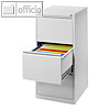 H?ngeregistraturstahlschrank 460 x 1.020 x 620 mm, 3 Sch?be, einbahnig/A4, grau