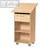 Stehpult, 1.200 x 600 x 525 mm, ohne T?r, Rollen, Holz, 32 kg, buche, 269767