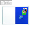 Franken Kombi-Tafel X-tra! Line, Whiteboard/Filztafel, 90 x 60 cm, blau,CB300203