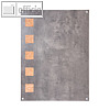 Wand-Kreidetafel LIVING WALL mit Holzrahmen, 38 x 58 cm, betongrau, LW-GY-58