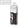 Kreidemarker WATERPROOF MEDIUM, Keilspitze, 7 - 15 mm, wei?, 2 St?ck
