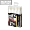 Kreidemarker WATERPROOF MEDIUM, Keilspitze, 7 - 15 mm, wei?, 4 St?ck