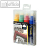 Kreidemarker WATERPROOF MEDIUM, Keilspitze, 7 - 15 mm, farbig sortiert, 4 St?ck