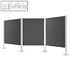 officio Pr?sentationswand Set - 3-teilig, (B)3.905 x (H)1.800 mm, grau, 1101003