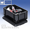 Aufbewahrungsbox 9 Liter, 395 x 255 x 155 mm, schwarz,   9C solid black
