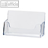 Tisch-Visitenkartenst?nder, 9.5 x 5.4 x 4 cm, bis 50 Karten, transparent
