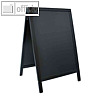 Kundenstopper/Gehwegtafel WOODY, 55 x 85 cm, Kiefernholz, schwarz, SBD-BL-85