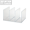MAUL Acryl-Katalogsammler mit 3 F?chern, 27 x 20.8 x 15.8 cm, glasklar, 1958505
