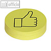 Moderationskarten - rund/Daumen, (?)9.5 cm, Papier 150 g/m?, gelb, 100 St?ck