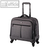 Lightpak Business Laptop Trolley PHOENIX, 360° Rollen, Polyester, grau, 46133