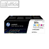 Original LaserJet Tonerkartuschen 201x, ca. 2.300 Seiten, Color CMY, 3er Pack