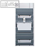 Chipkartentafel mit Clip, 840 x 115 mm, 12 Taschen, Sichtbereich 45 mm, grau