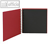 WIRE-O Fotoalbum S.O.H.O., 60 Seiten, 180 x 180 mm, rot, 3er Pack, 1329452365