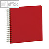 WIRE-O Fotoalbum S.O.H.O., 60 Seiten, 230 x 230 mm, offwhite, rot, 3er Pack