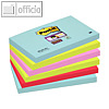 Post-it Haftnotizen Super Sticky, 127 x 76 mm, 5-farbig, 6 x 90 Blatt, 6556SMI