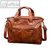 Weekender ROYAL "T", 46 x 35 x 24 cm, Laptop-/Tabletfach, Leder, cognac, 47600