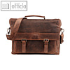 Businesstasche CLOUD, 37.5 x 28.5 x 13 cm, Laptopfach 15", Leder, braun, 47139
