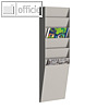 Wand-Sortiertafel, 6 F?cher DIN A4 hoch (1 x 6), 236 x 712 x 83 mm, grau