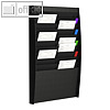 Wand-Sortiertafel, 20 F?cher DIN A4 hoch (2 x 10), 544 x 865 x 106 mm, schwarz