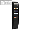 Wand-Sortiertafel, 25 F?cher DIN A4 hoch (1 x 25), 273 x 1.120 x 129 mm, schwarz