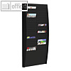 Wand-Sortiertafel, 50 F?cher DIN A4 hoch (2 x 25), 544 x 1.120 x 129 mm, schwarz
