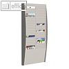 Wand-Sortiertafel, 50 F?cher DIN A4 hoch (2 x 25), 544 x 1.120 x 129 mm, grau