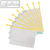 Tarifold Rei?verschlusstasche ZIPPER, A4, PVC 230 my, gelb, 8 St?ck, 509004