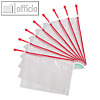 Tarifold Rei?verschlusstasche ZIPPER, A4, PVC 230 my, rot, 8 St?ck, 002766
