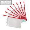 Tarifold Rei?verschlusstasche ZIPPER, A5, PVC 230 my, rot, 8 St?ck, 002770