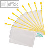 Tarifold Rei?verschlusstasche ZIPPER, A5, PVC 230 my, gelb, 8 St?ck, 002771