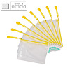 Tarifold Rei?verschlusstasche ZIPPER, A6, PVC 230 my, gelb, 8 St?ck, 002779