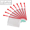 Tarifold Rei?verschlusstasche ZIPPER, A6, PVC 230 my, rot, 8 St?ck, 002778