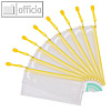 Tarifold Reißverschlusstasche ZIPPER, DIN lang, PVC 230 my, gelb, 8 Stück,509044