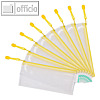 Tarifold Rei?verschlusstasche ZIPPER, DIN lang, PVC 230 my, gelb, 8 St?ck,002775