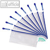Tarifold Rei?verschlusstasche ZIPPER, DIN lang, PVC 230 my, blau, 8 St?ck,002773