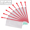 Tarifold Rei?verschlusstasche ZIPPER, DIN lang, PVC 230 my, rot, 8 St?ck, 002774