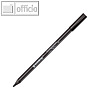 Porzellanmalstift edding 4200, Fasermaler mit Pinselspitze, schwarz, 10 St?ck