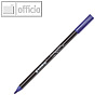 Porzellanmalstift edding 4200, Fasermaler mit Pinselspitze, blau, 10 St?ck