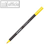 Porzellanmalstift edding 4200, Fasermaler mit Pinselspitze, gelb, 10 St?ck
