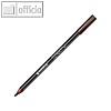 Porzellanmalstift edding 4200, Fasermaler mit Pinselspitze, braun, 10 St?ck