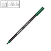 Porzellanmalstift edding 4200, Fasermaler mit Pinselspitze, gr?n, 10 St?ck