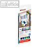 Porzellanmalstift edding 4200, Fasermaler, Pinselspitze, cool colour, 6 St.