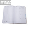 MINISTER Terminkalender-Einlage - 16 x 24 cm - 1 Woche/2 Seiten, Goldschnitt