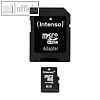 Micro-SDHC Speicherkarte Class 10, 4 GB, inkl. SD-Adapter, schwarz, 3413450